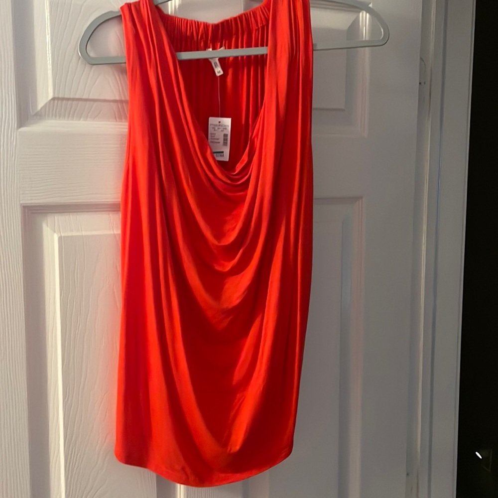 Orange tank top blouse